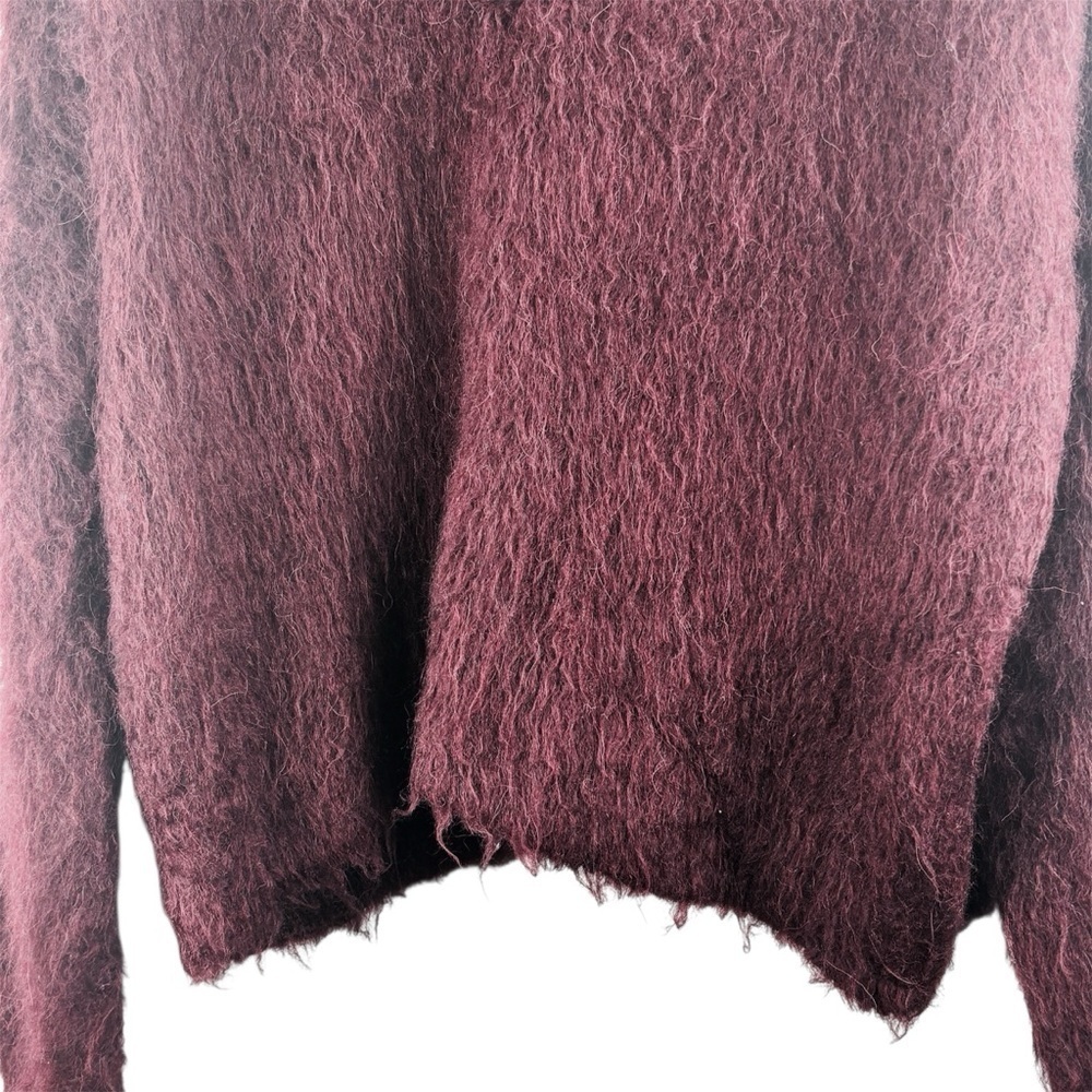Madewell Brushed Polo Sweater in Heather Currant Size S Soft & Cozy Holiday - Picture 5 of 12